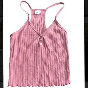 Pink Spaghetti Strap Tank Top